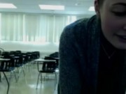 Brunette caugh in public class room 10/16