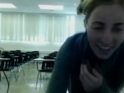 Brunette caugh in public class room 3/16