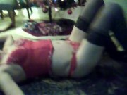 Stripping in Front Door for Santa 6/16