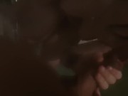 hot girl giving blowjob whilst having a shower. 14/16