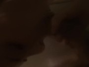 hot girl giving blowjob whilst having a shower. 15/16