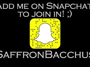 Casual Blowjob Show! Sexy SnapChat Saturday - November 26th 2016