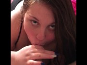 BBW Teen Gives HOT Blowjob! 8/16