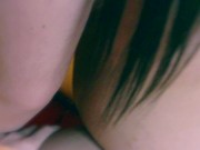 Two college teen lesbians finger, strap on fuck to orgasm, big tits and ass 9/16