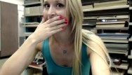Naked heather banks - Ginger banks almost caught naked in the library