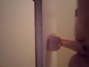 Amateur wife fucking huge dildo while sucking dick 9/16