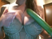 aleah jazmin fucks a cucumber 4/16