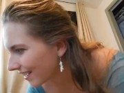 Gorgeous Girl Laughs, Drinks, Teases, Belches 11/16