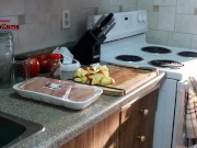 Naked Red Head Cooks Delicious Chicken 6/16