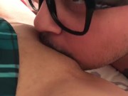 Professor sucks Students pussy until She cums all over his Face! 8/16