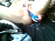 Amateur tattooed slut fucking herself to orgasm 12/16