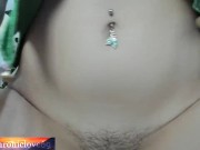 Naughty XXXmas Elf Marley shows off her xmas bush 13/16