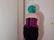 Chubby Miku Hatsune teases and fucks self 2/16