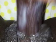 Ebony Hairy Creamy Pussy