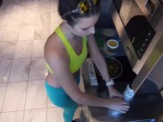 Hot Yoga Pants Tease and cumshot 3/16