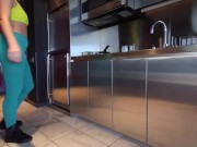 Hot Yoga Pants Tease and cumshot 5/16