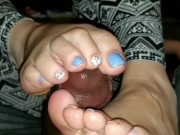 Step mom footjob with milky cumshot 13/16