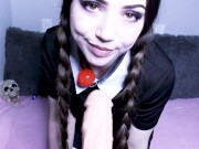 Wednesday Addams blowjob dildo fuck facial - lilcanadiangirl 9/16