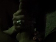 Long amateur blowjob ends with a ride on big cock 12/16