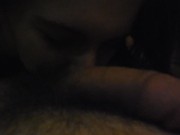 POV deepthroat ball sucking BJ, cum in mouth 2/16