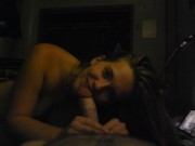 POV deepthroat ball sucking BJ, cum in mouth 7/16