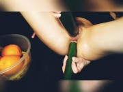 Practicing for Daddy and his Friends with Cucumbers! 12/16