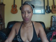 Ebony milf dirty talk and foot play 16/16
