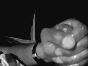 Male stripper masturbation strokes rock hard 7in plus cock 8/16