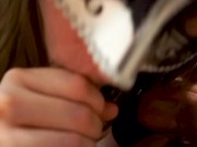 Hot young MILF sucking husbands big cock dry 8/16