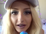BLONDE WITH BRACES SUCKS ON LOLLIPOP ORAL FIXATION ASMR 7/16