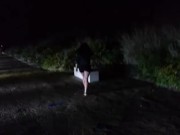 Night Exhib Walk in front of sea 2/16