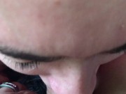 Amazing lollipop style!!! Sloppy blowjob make him cum weird 12/16