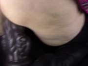 mr hankey's dildo fucking hot wet pussy through my pants making it cum 11/16