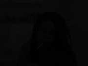 Phat Ass Smoking Hairy Pussy Thick Ebony BBW Kitchen Cleaning - Cami Creams 1/16