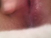 Close up of tight pussy squirting multiple times.