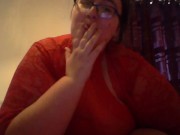 Smoking in Red Lingerie 12/16