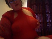 Smoking in Red Lingerie 14/16