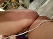Sissy squirts in pissy panties with bubby 12/16