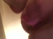 Sexy teen fucks herself in shower 16/16