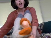 Sneaky Sockjob from Big StepSister - Mrs Mischief foot pov dildo footjob