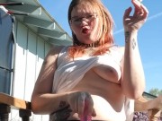 Sexy MILF having fun while smoking 16/16