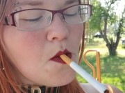 Sexy MILF having fun while smoking 8/16