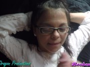 Cheating housewife Angel Stone gets flogged and facial on glasses