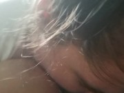 Personal skank talks back so I smacked her twice during my blowjob 6/16