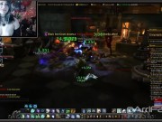 World of Warcraft Gamer Girl Does Her Best to Heal while Cumming
