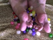 Savor My Toe Candies - ASMR - Bare Foot Fetish 15/16