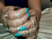 Goddess Shaira Strokes My Big Dick Then Gets Her Hand Measured 2/16