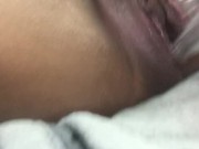 Toying my pierced pussy in public 2/16