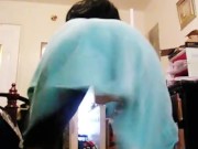 Dancing to Some Cut wearing only a towel 7/16