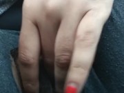 Ripped my pants to cum in school parking lot 1/16